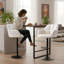 Aavin Swivel Upholstered Adjustable Height Bar Stool-1151487998