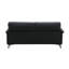 Causeuse noire en cuir fleur