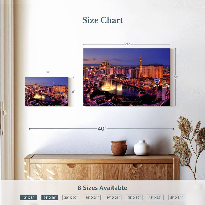 Sirci Las Vegas Night Glow, H 16 po x l 24 po