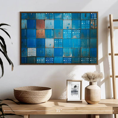 Blue Cargo Containers