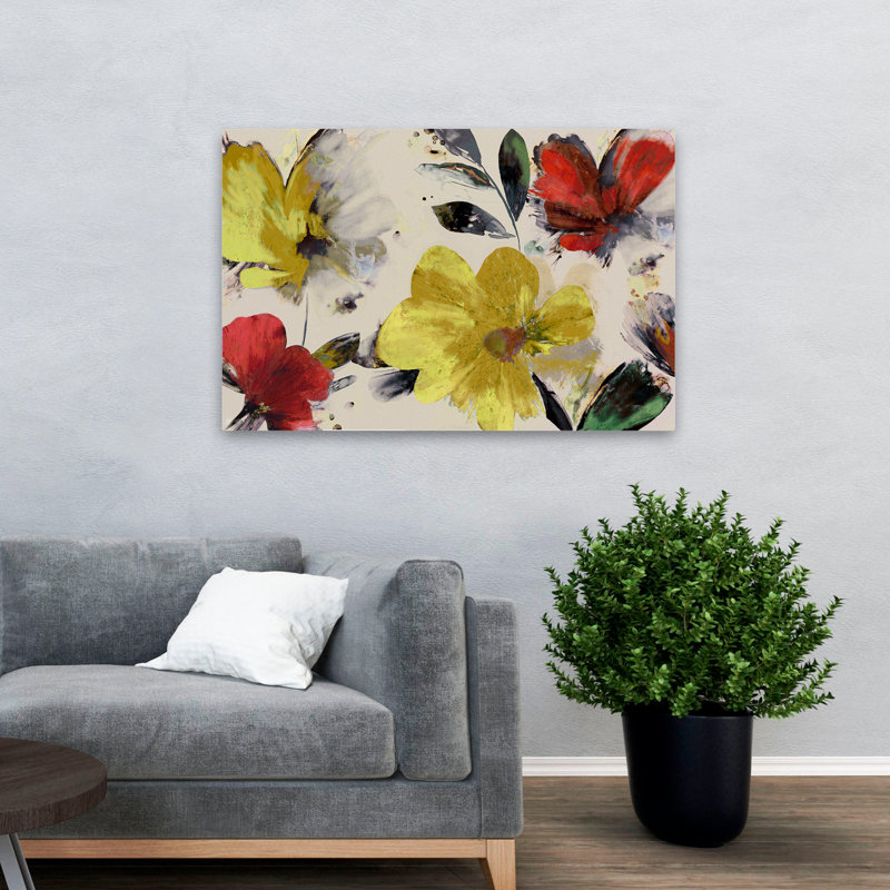 «Plants, Flowers, Sweet Blooms», art mural, H 32 po x l 48 po