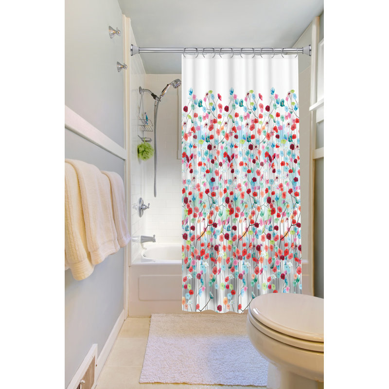 Rideau de douche en tissu simple Okabena