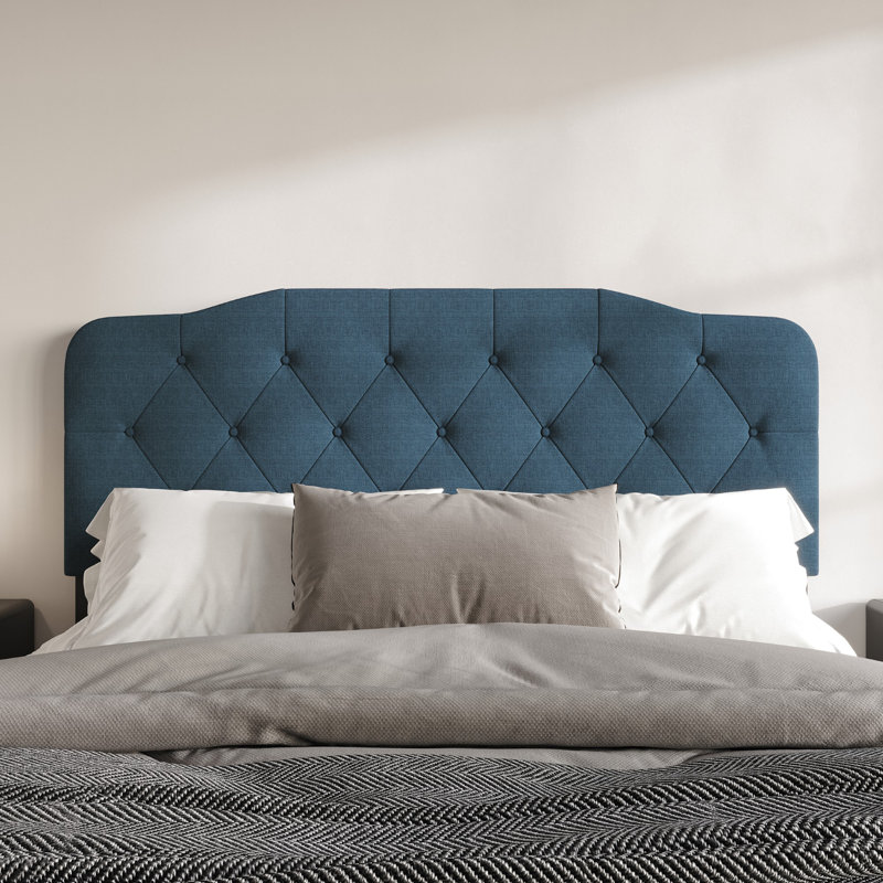 Tête de lit tapissier Richard, Simple, Denim Blue