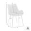 Chaise de salle à manger en tissu durable avec compatibilité universelle
