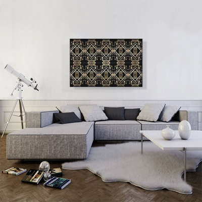«Tan Design on Black», impression sur toile tendue