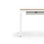eFloat Quattro, 23 in. D x 58 in. W Sit-Stand Desk with Carbon Black Base, Carbon Black Painted Wood Top, and Black Salzburg Leather Cable Manager-389062219-389062322
