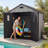 Spacious Storage Sheds, 8x6 Ft Resin Steel Modern Outdoor Garden Shed-136314179