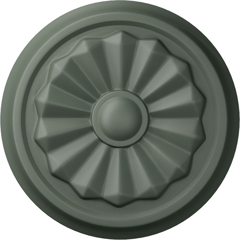 Médaillon de plafond Endurathane Olivia, 7 7/8 po x P 1 1/8 po (convient aux auvents jusqu'à 3 1/2 po), Tortue peinte