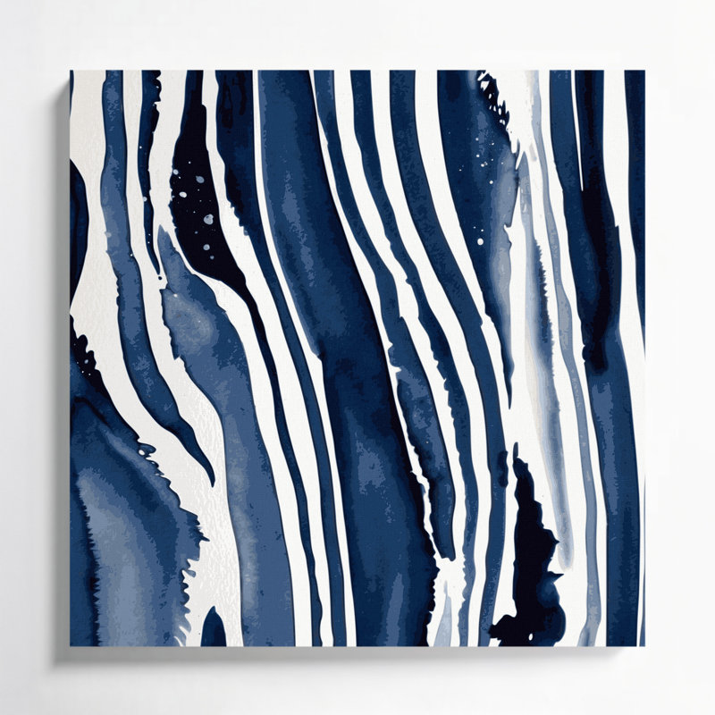Art mural sur toile DiagonalStripes, H 12 po x l 12 po