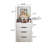 31 Vanity Desk With Hidden Storage And Foldable Panel, White Makeup Table Use, Drawers, Flip Mirror