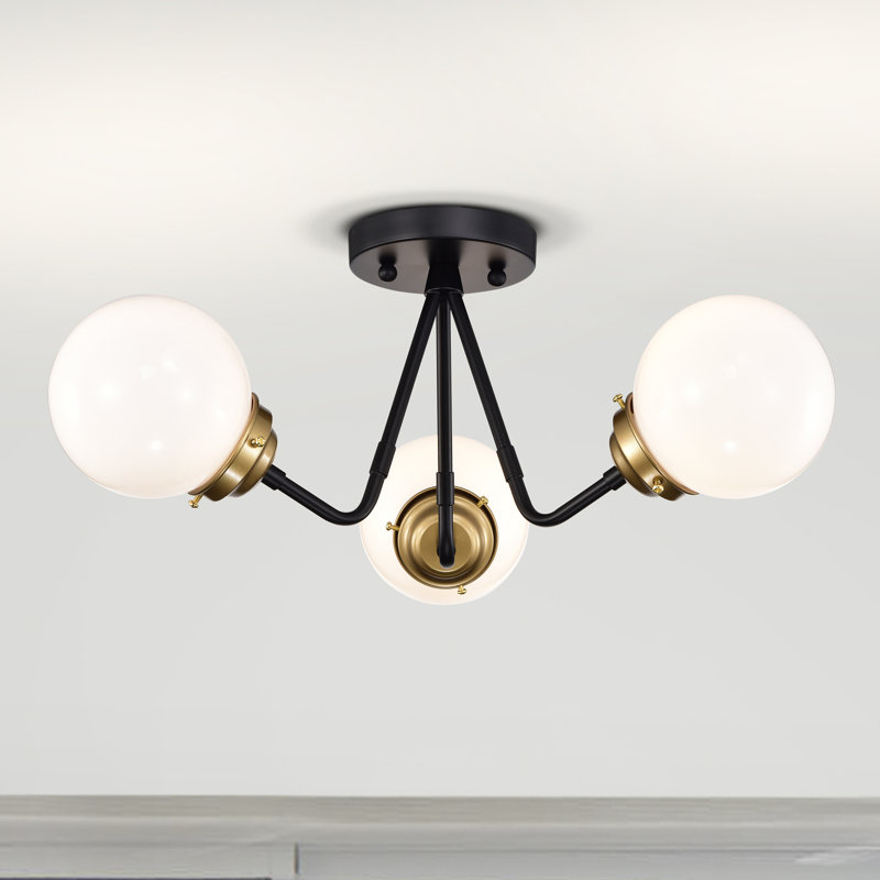 Newton St Loe Glass Semi Flush Mount
