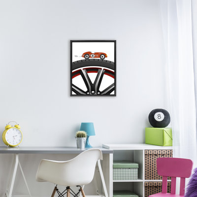Cadre flottant Sport Fast Lane Racecar, design par Christine Simpson Art