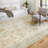 Oriental Beige/Brown/Dark Green Area Rug-1414042659