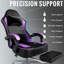 Fauteuil de jeu ergonomique avec coussin à ressorts ensachés, repose-pieds réglable, appui-tête et support lombaire - Fauteuil de bureau respirant en cuir PU pour adultes, capacité de 350 lb-442878969