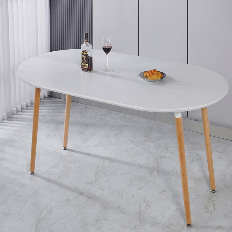 Table basse en bois Table de salle à manger extensible, Blanc