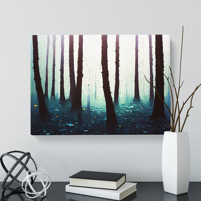 Dripping Paint Forest - Wrapped Canvas, 40cm H x 60cm W x 3cm D