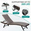 Chaise longue d'extérieur en osier 2 pièces avec inclinaison réglable et coussins à séchage rapide pour plus de confort et de durabilité