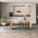 Dashona White Rectangular Sintered Stone Dining Table with Double Pedestals