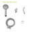 7 Shower - 4.7-Inch Gel Outlet Head, 59-Inch Stainless Steel Hose, Adjustable Holder For Refreshing Hand With 7 Functions In Nozzle Stand Relaxing Experience-124583802