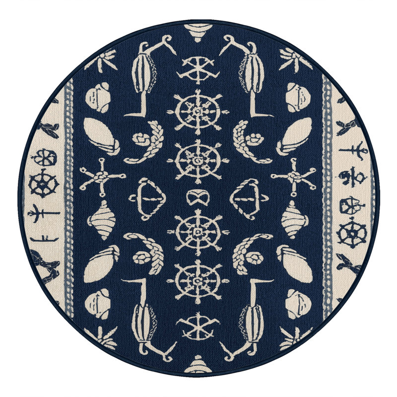  Tapis lavable de la collection Cape Cod, Rond 6 pi
