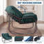 Chaise berçante surdimensionnée en osier Papasan - Chaise de patio d'extérieur en forme d'œuf - Capacité de 330 LBS - Coussin doux - Confortable pour le jardin, le balcon, le salon, le vert