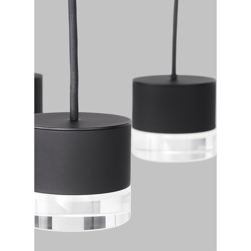 Gable 18 - Light LED Pendant, Nightshade Black