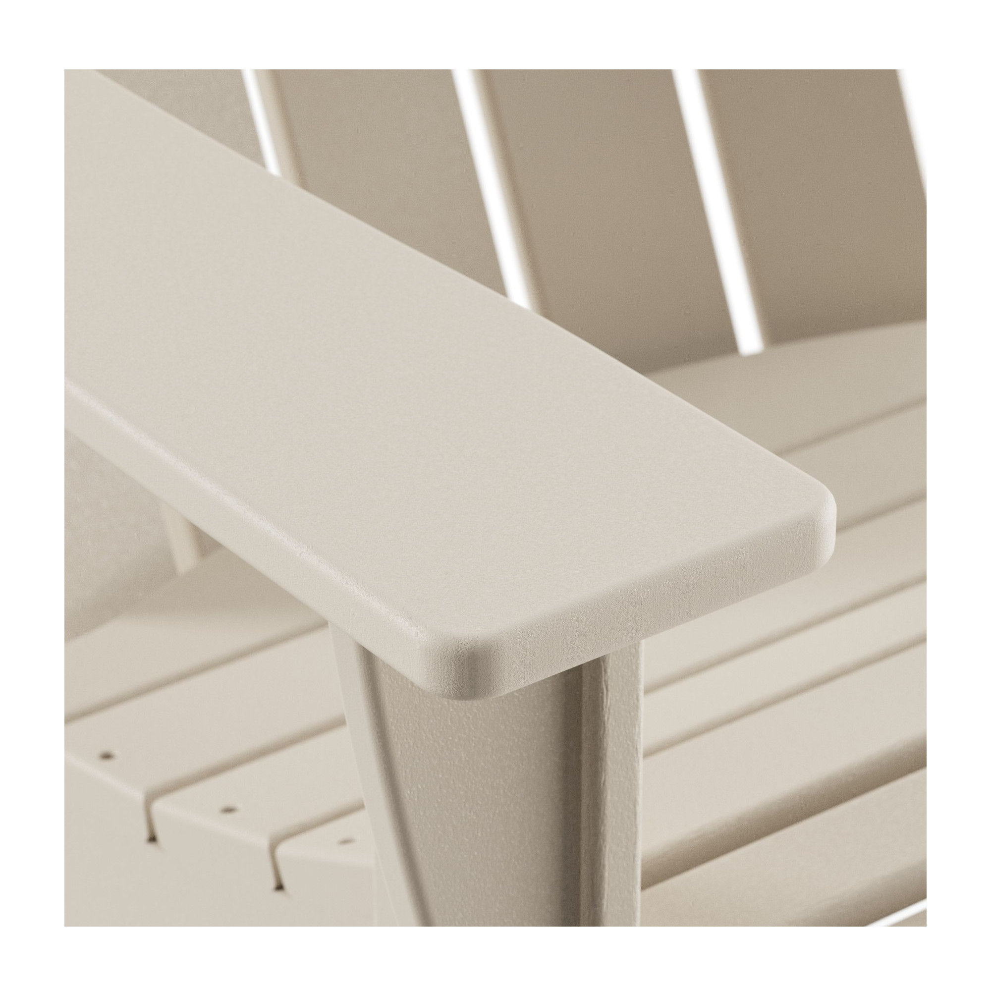 POLYWOOD Vineyard Curveback Resin Adirondack Chair, Sand