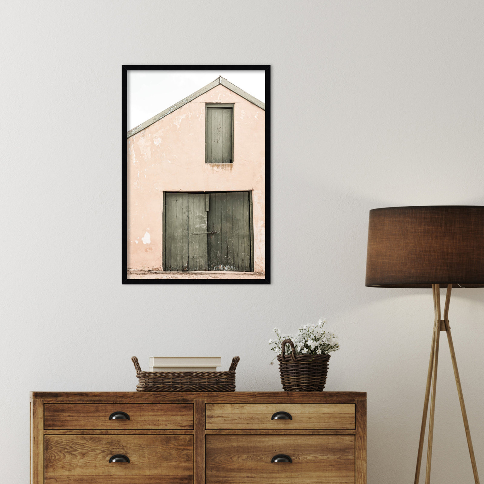 Pineland "Karoo Farm House" Print, Black, 33" H x 23" W