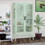 Buffet de rangement en verre avec tablettes réglables, buffet moderne DAGEW68767910