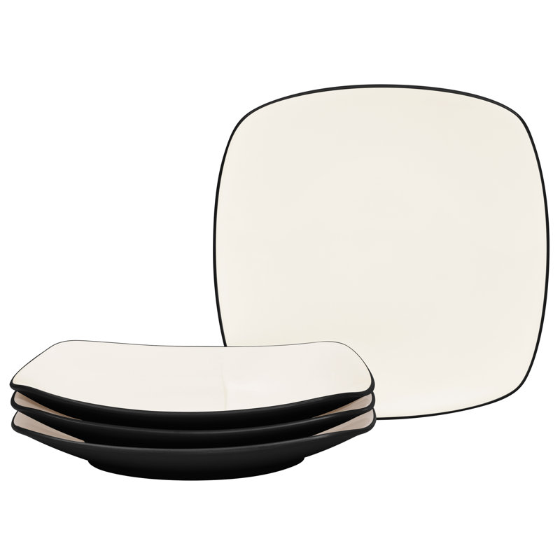 Noritake Colorwave Square Dinner Plates, 10-3/4", Graphite