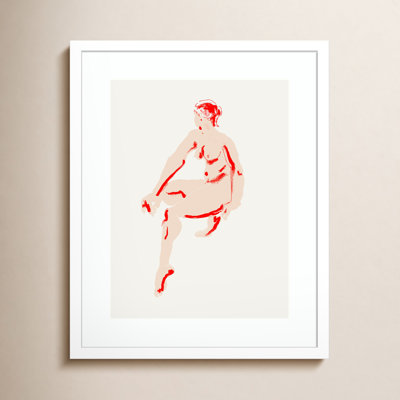 Naked Woman by Francesco Gulina Wood Framed Wall Art Print