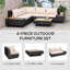 Vidur Alta 5 Seater Rattan Corner Sofa Set-37864911