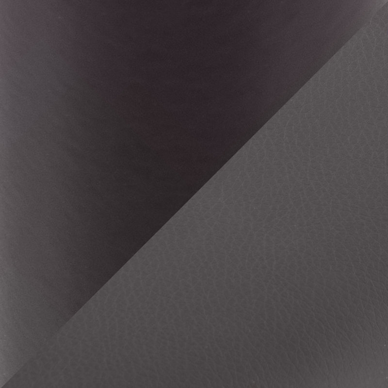Banc en métal noir et similicuir gris, Grey
