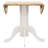 Fayha Round 40-inch Drop Leaf Extension Dining Table White