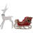 Weather Resistant Plastic Staked Christmas Reindeer Outdoor Decoration Figure