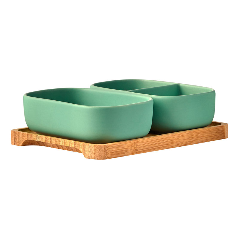 Share Rectangular Bowls, Green