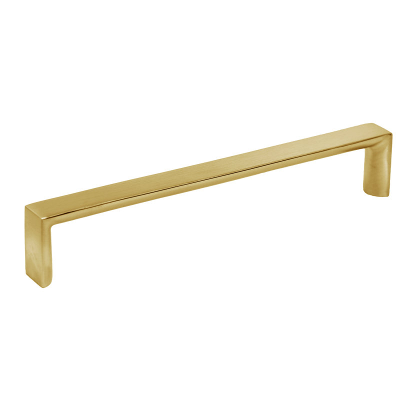 3 3/4" Center to Center Bar Pull, Satin Brass, 6.03"