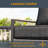 3-Person Outdoor Sofa with Cushions, All-Weather Wicker Frame, Modern Patio Seating Sofa-1300933508