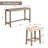 4 Piece Bar Table Set with Power Outlet,Bar Table Set with Chairs,Sofa Bar Table with Stools,Behind Couch Table with 3 Padded Stools,for Living Room,Dining room-1405751746