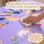 Table pliante pour enfants 7 pièces et 6 chaises, surface en similicuir, coins arrondis de sécurité-1506237235