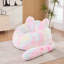Pouf en fausse fourrure en forme de chat de 106 cm de large, fauteuil de sol confortable pour la lecture et les jeux, avec coussin pour la queue, idéal pour le salon et la chambre.-200756432