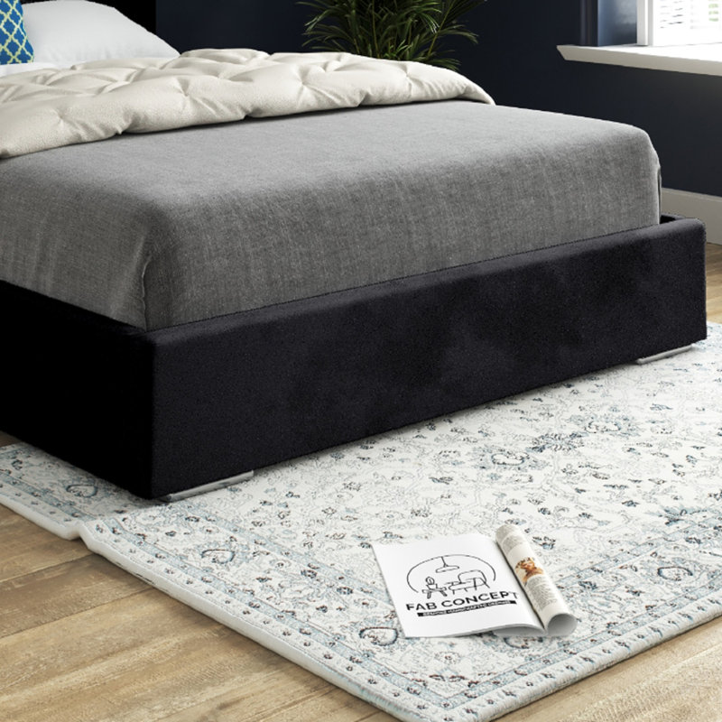 Alegra Upholstered Bed, Double (4'6), Beige