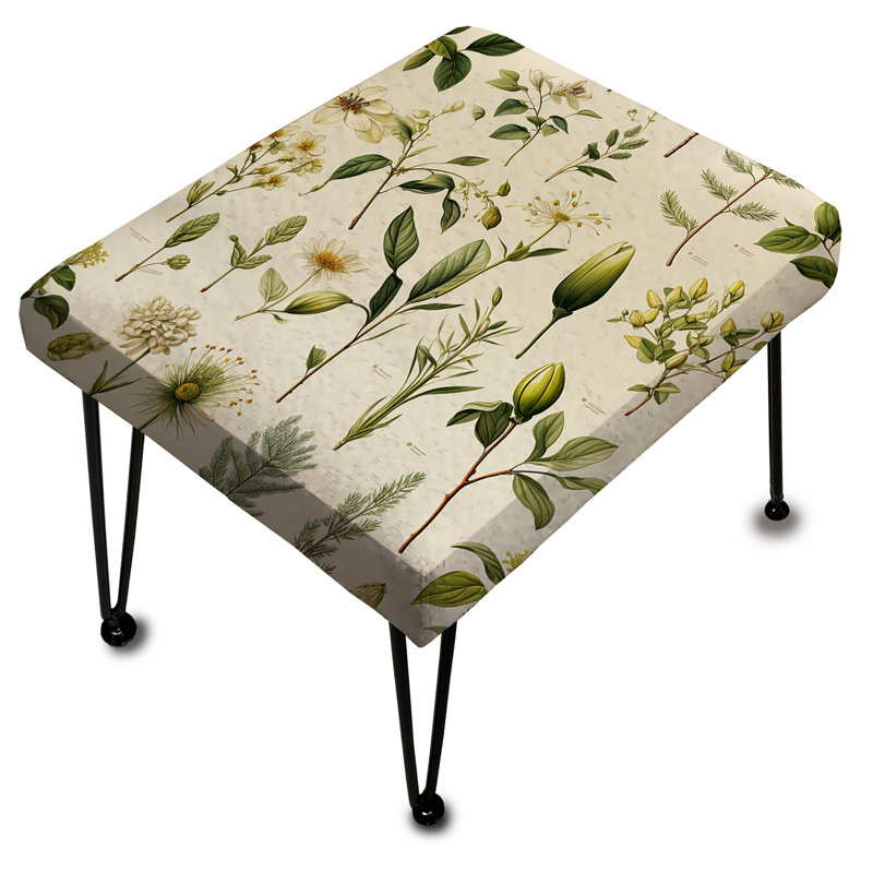 Vintage Greens - repose-pieds rectangulaire Plants