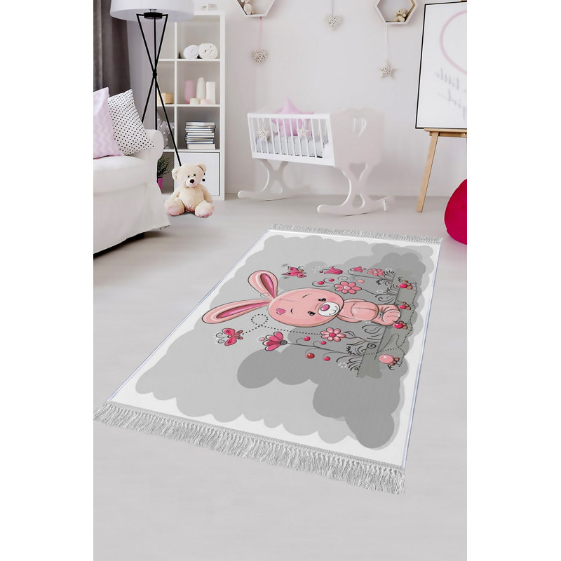 Luxurious Velvet Area Rug (4.6 x 7.2 ft), 100% Antibacterial Fabric, Non-Slip Cotton Backing, Pile Height: 0.4 in | Machine Washable, 3D Digital Print Design | Perfect for Living Room & Bedroom Decor, Soft & Durable