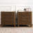 Fluted Nightstand 2-Piece Set, 21.65" Wide Side Table With 3 Drawers, Mid Century Modern Wood Nightstand With Metal Handle, Wooden Bedside End Table For Bedroom, Living Room, Closet-1569276685-1569276687