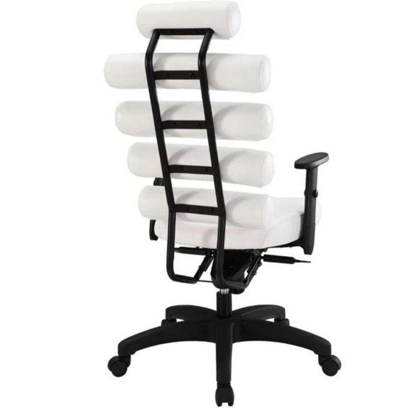 Noom Leather High Back Office Chair, White
