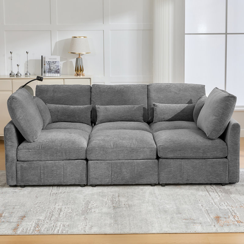 Canapé modulaire Modern, Gris chenille