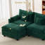 Canapé modulaire modulaire avec 2 repose-pieds / module de chargement intelligent / coussin décoratif (vert)-129036970