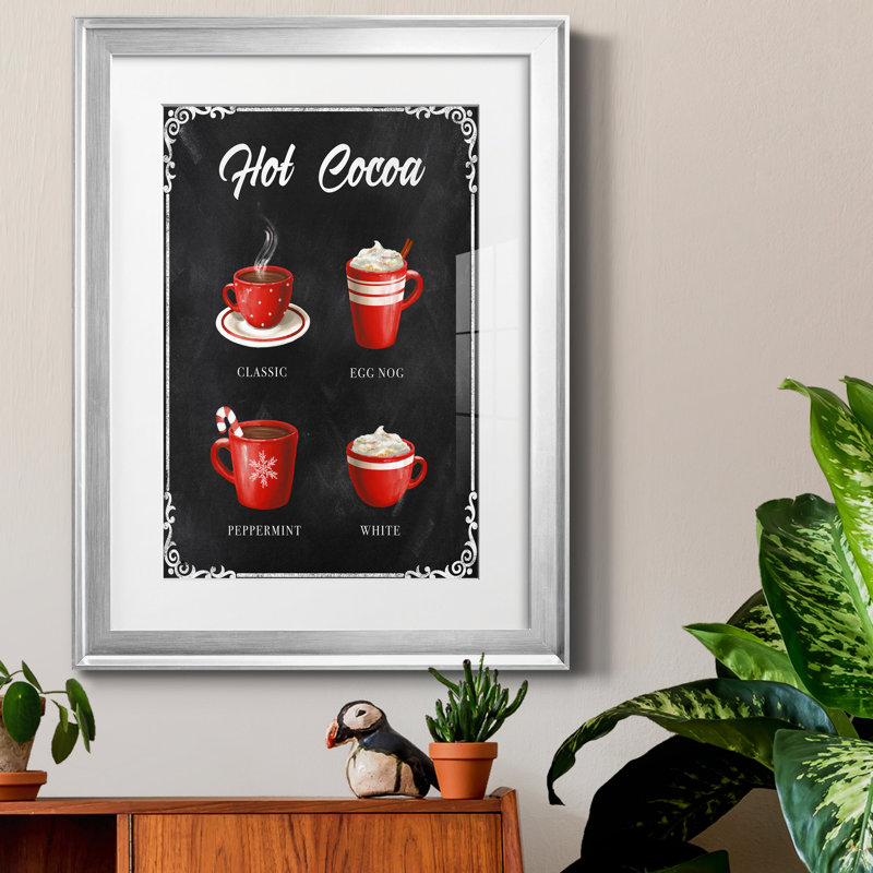 Cacao chaud - reproduction de cadre photo sur papier, H 18,5 po x l 24,5 po x P 1,5 po, Papier avec cadre argenté