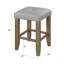 Ensemble de 2 tabourets de comptoir rembourrés en similicuir gris et chêne